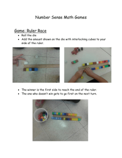 Number Sense Math Games Game: Ruler Race