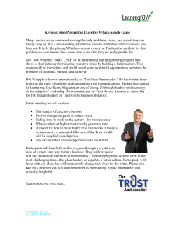 Keynote: Stop Playing the Executive Whack-a