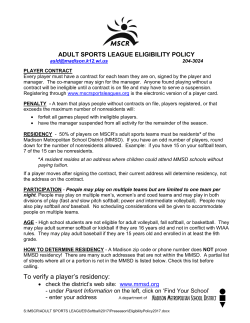 To verify a player`s residency