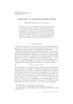Randomness and K-triviality in Computable Metric Spaces.
