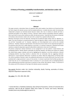 A theory of framing, probability transformation, and