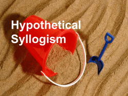 Disjunctive Syllogism Types of Disjunctive Imperfect