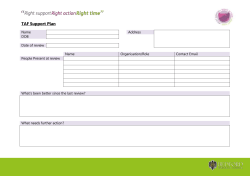 TAF Support Plan - Bedford Borough Council