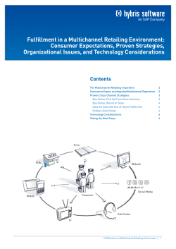 Fulfillment in a Multichannel Retailing Environment