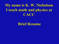Nick`s Powerpoint (session 1)