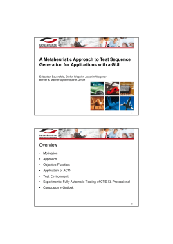 A Metaheuristic Approach to Test Sequence Generation