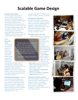 Scalable Game Design 3 - Scalable Game Design wiki