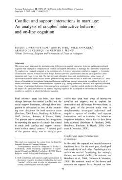 Conflict and support interactions in marriage