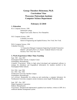 George Theodore Heineman, Ph.D. - Computer Science