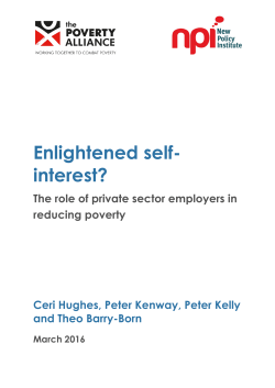 Enlightened self- interest?