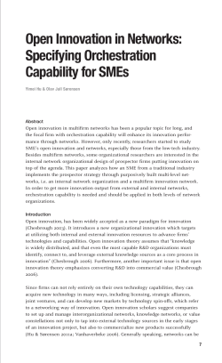 Open Innovation in Networks: Specifying Orchestration Capability for