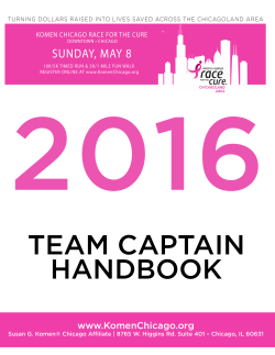 team captain handbook - Komen