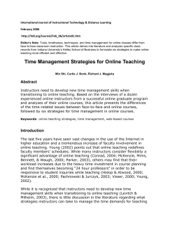 Time Management Strategies for Online Teaching