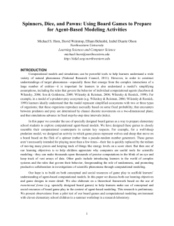 Spinners, Dice, and Pawns: Using Board Games to Prepare for