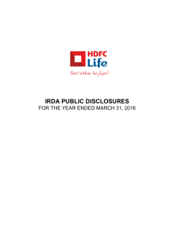 irda public disclosures