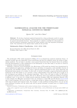 Mathematical analysis for the peridynamic nonlocal