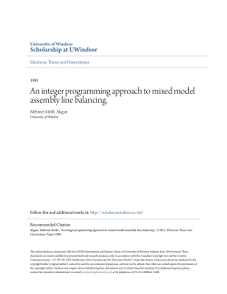An integer programming approach to mixed model assembly line