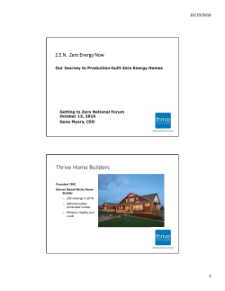 Thrive Home Builders - Getting to Zero National Forum