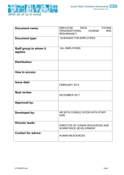 Organisational change policy &ndash; employee guidance