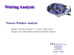 Process Window Analysis