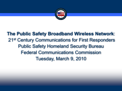 Public Safety Broadband Network