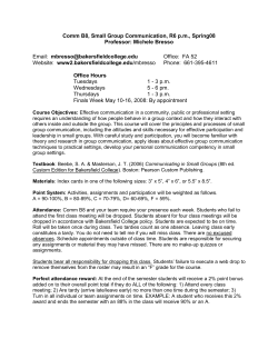 Comm 1 Week by Week - Bakersfield College