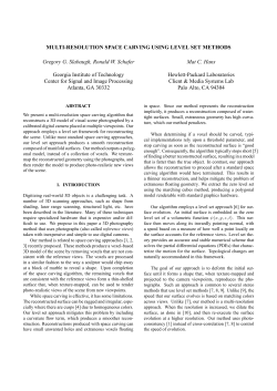 Multi-Resolution Space Carving Using Level Sets Methods