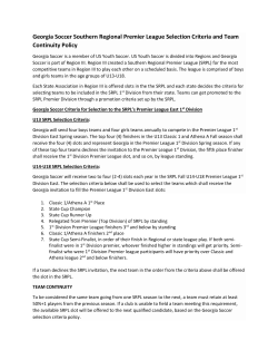 Georgia Soccer Southern Regional Premier League Selection