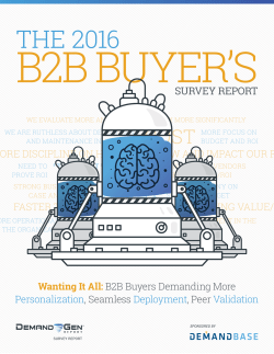 2016 B2B Buyer`s Survey