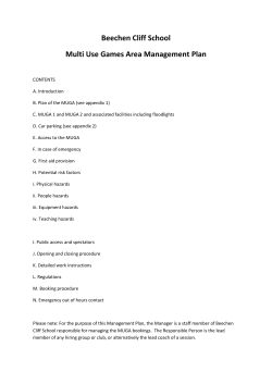 Beechen Cliff School Multi Use Games Area Management Plan