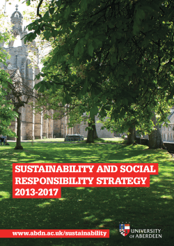 sustainability and social responsibility strategy 2013-2017