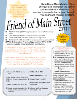 Main Street Marshfield exists to energize and strengthen the central