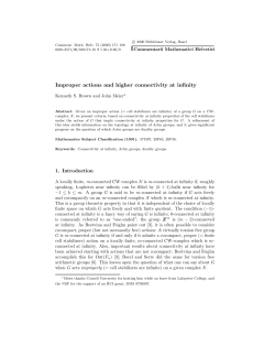 Improper actions and higher connectivity at infinity