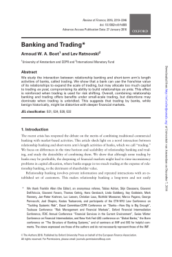 Banking and Trading