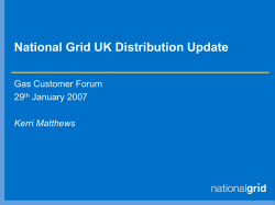 National Grid Code of Practice for Gas Customers