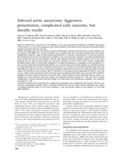 Infected aortic aneurysms: Aggressive