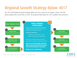 The 2016 CRD Regional Growth Strategy (RGS) sets out a vision for