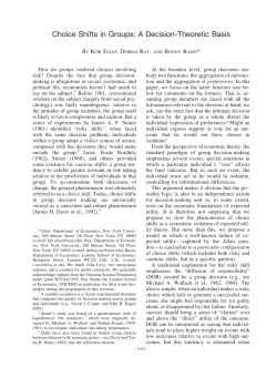 Choice Shifts in Groups: A Decision