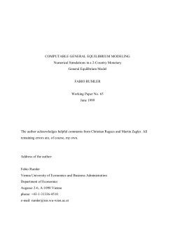 Computable general equilibrium modeling