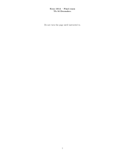 Econ 101A &mdash; Final exam Th 16 December. Do not turn the page