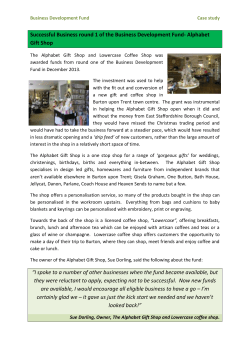 Successful Business round 1 of the Business Development Fund