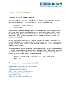 Faith in action - Mothers` Union