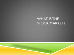 What is the Stock Market?