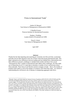 Firms in International Trade