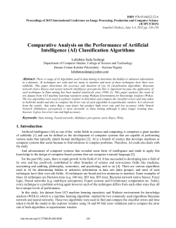 Comparative Analysis on the Performance of Artificial Intelligence (AI)