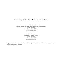 Understanding Individual Decision Making using Process