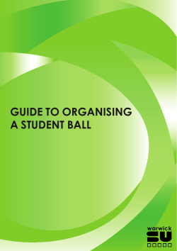 guide to organising a student ball