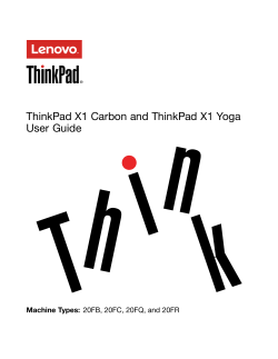 ThinkPad X1 Carbon and ThinkPad X1 Yoga User Guide