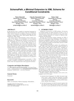 SchemaPath, a Minimal Extension to XML Schema for Conditional