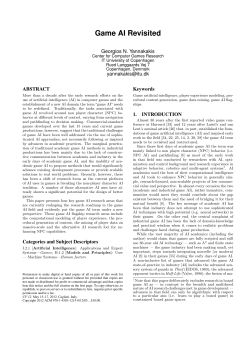 Game AI Revisited - Semantic Scholar